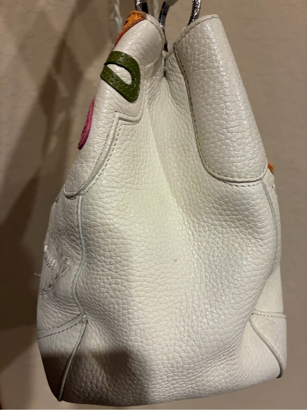 Brighton pebbled leather floral braided bag w leather appliqué’s/host pick - Picture 11 of 16